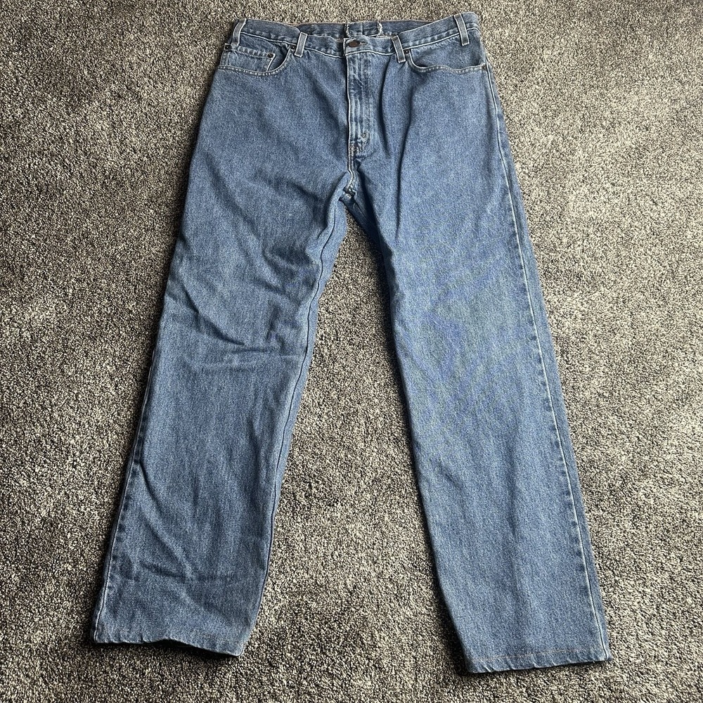 Levi Strauss Signature Jeans Mens 36x32 Light Wash Denim Straight Fit Classic
